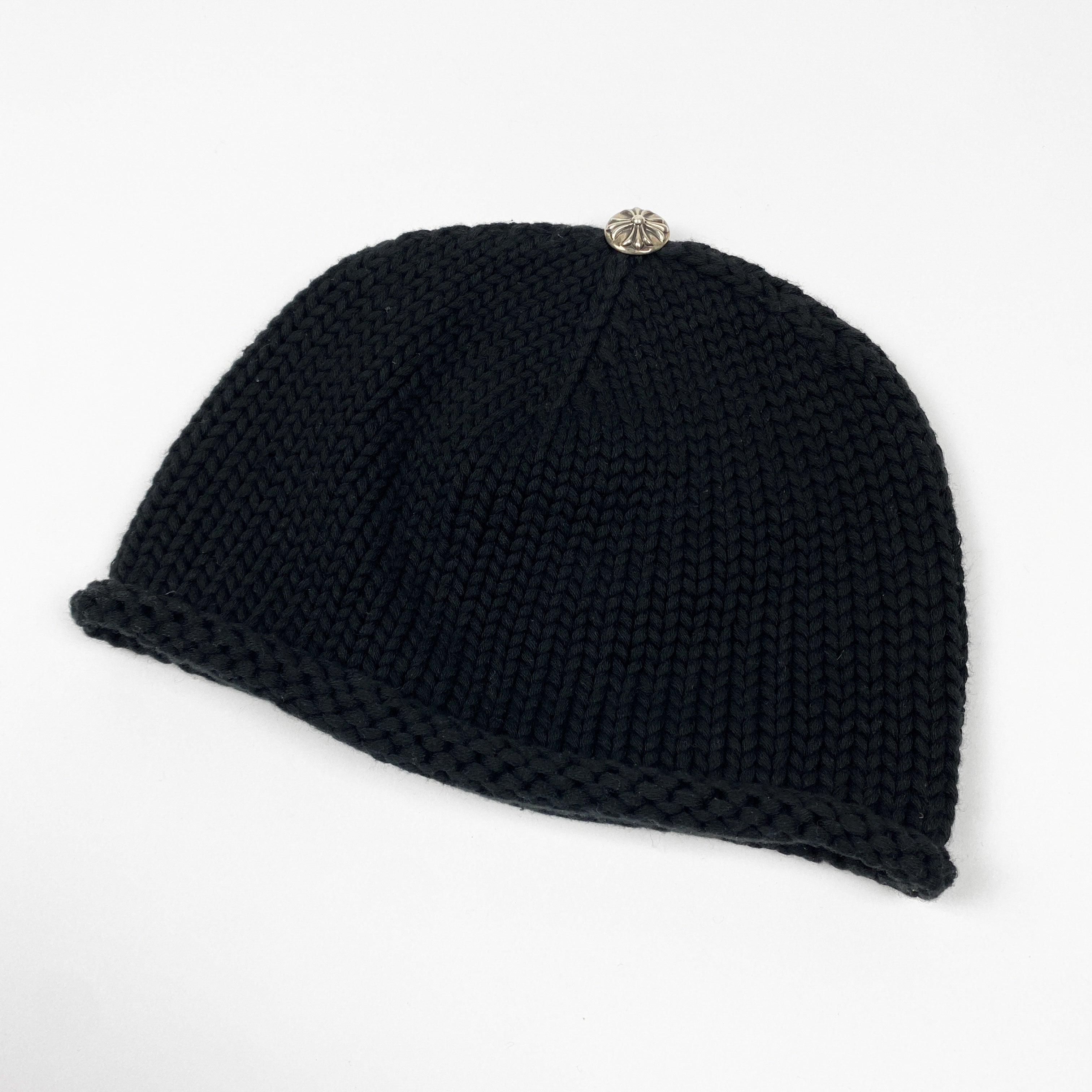 Chrome Hearts Leather Cross Knit Beanie