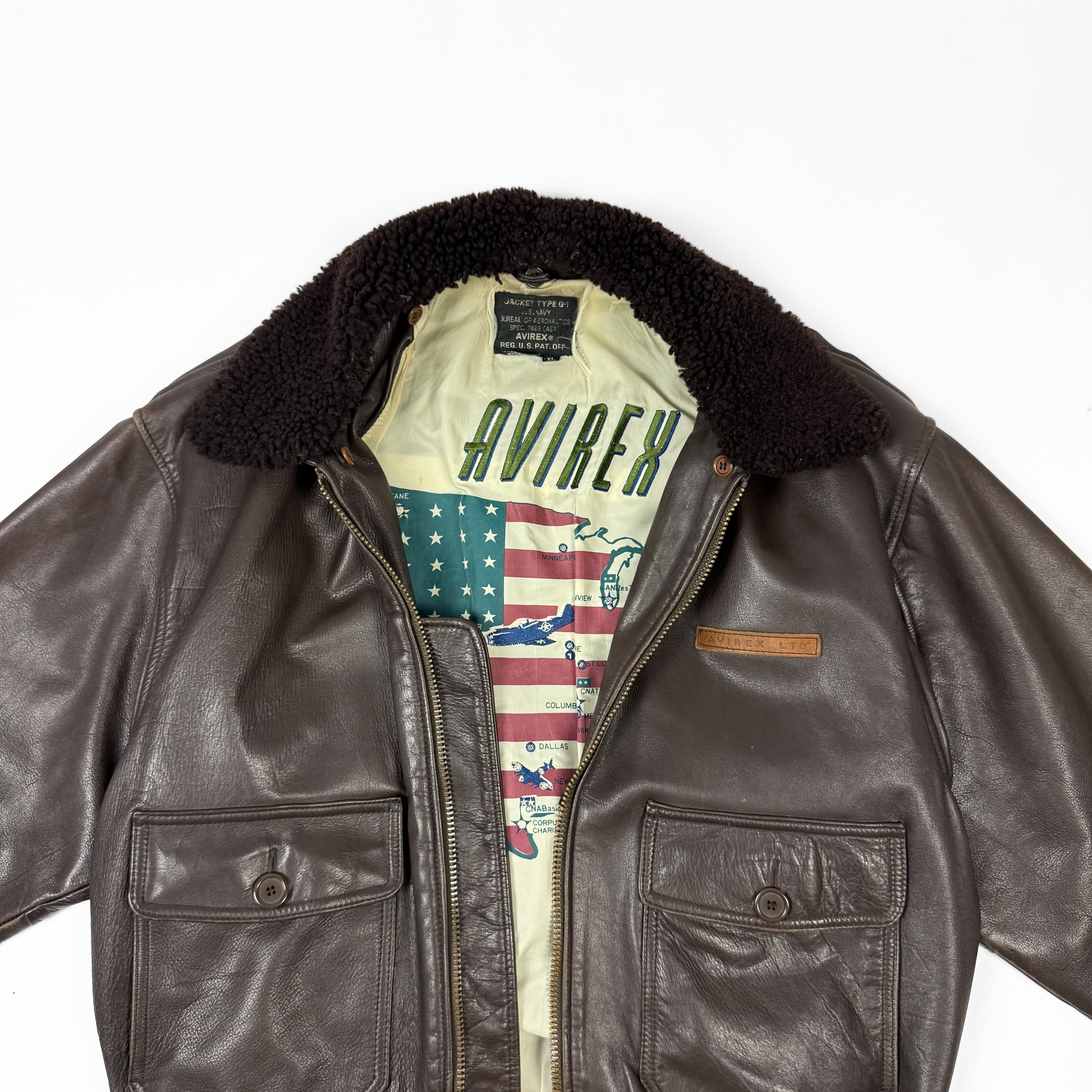 Avirex G-1 7823 Flight Bomber Leather Jacket