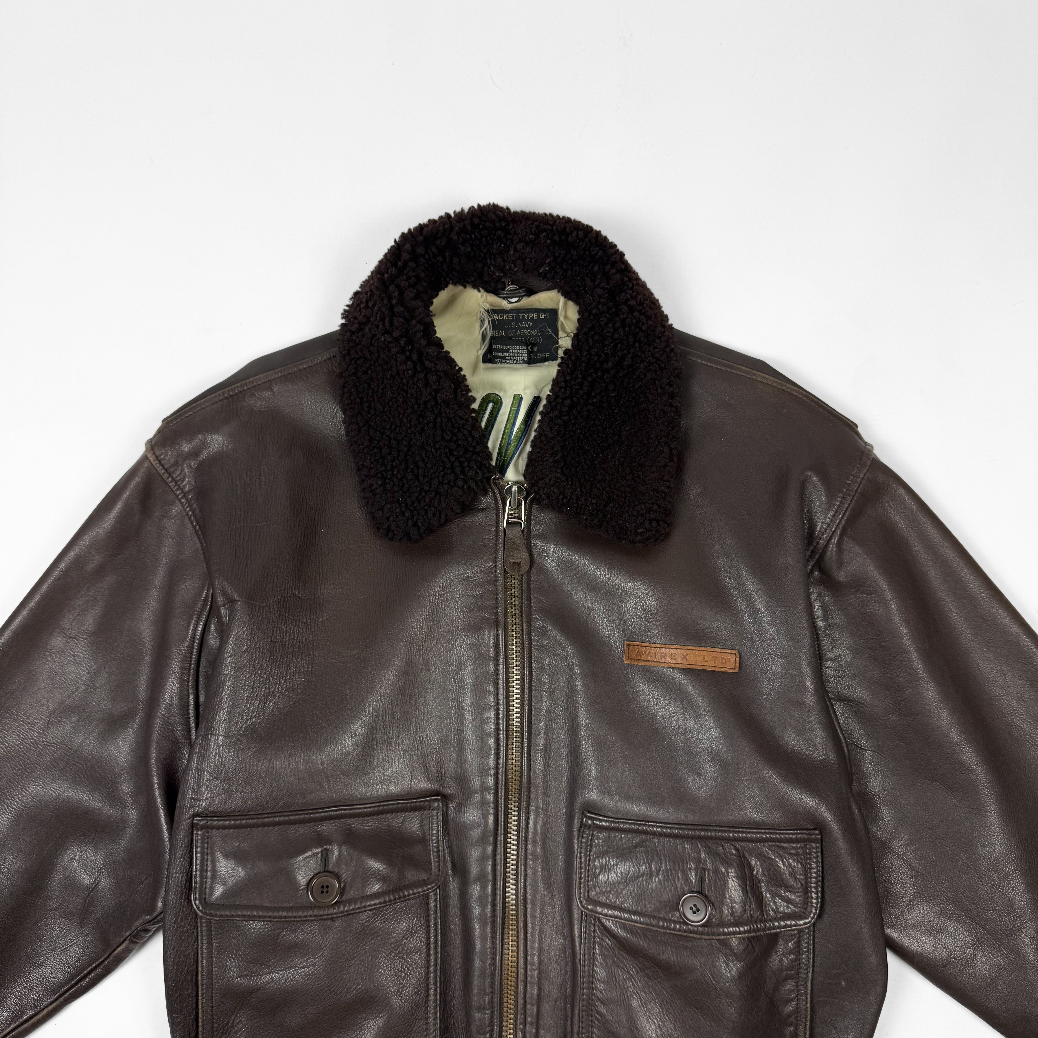 Avirex G-1 7823 Flight Bomber Leather Jacket