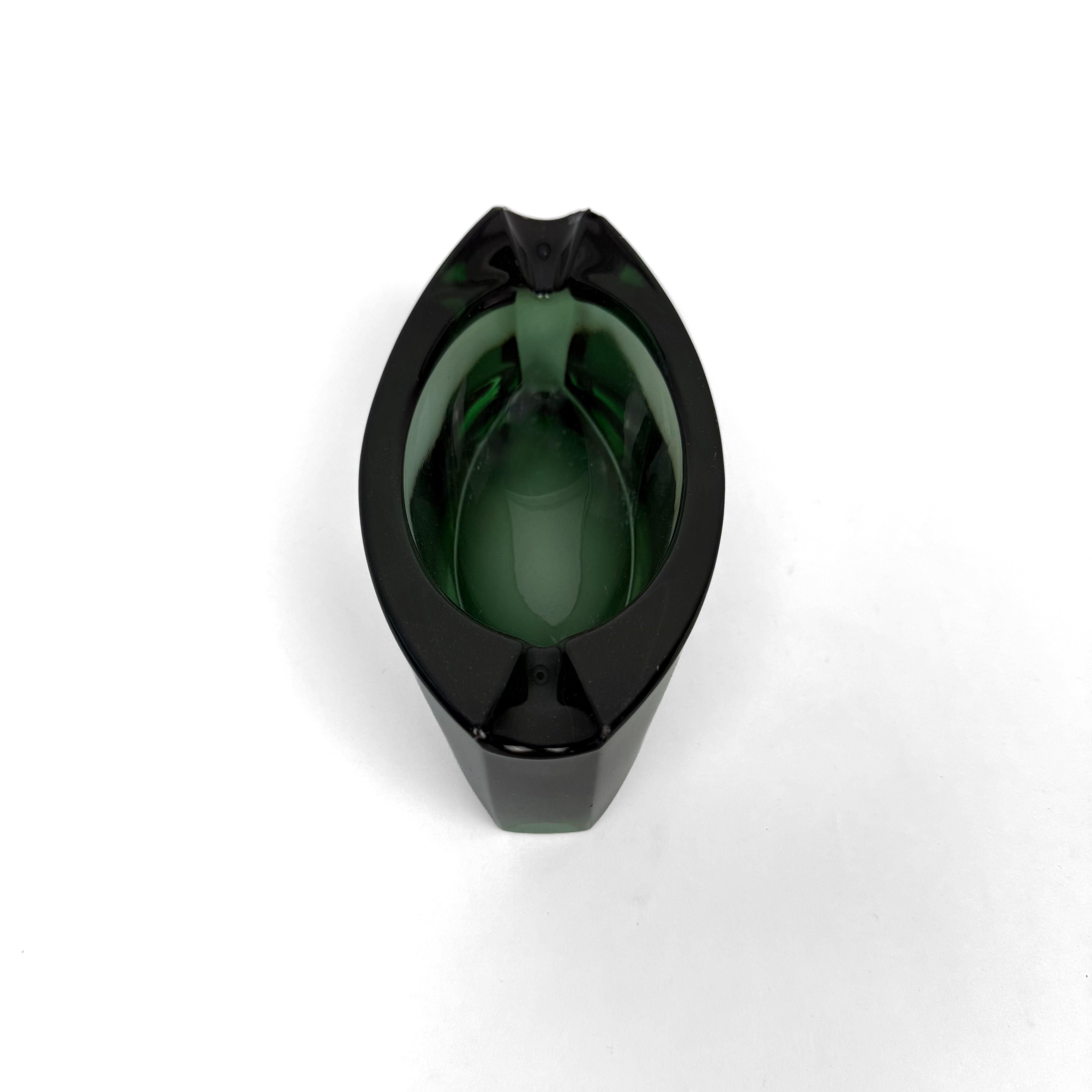 Crystal Green Glass Ash Tray