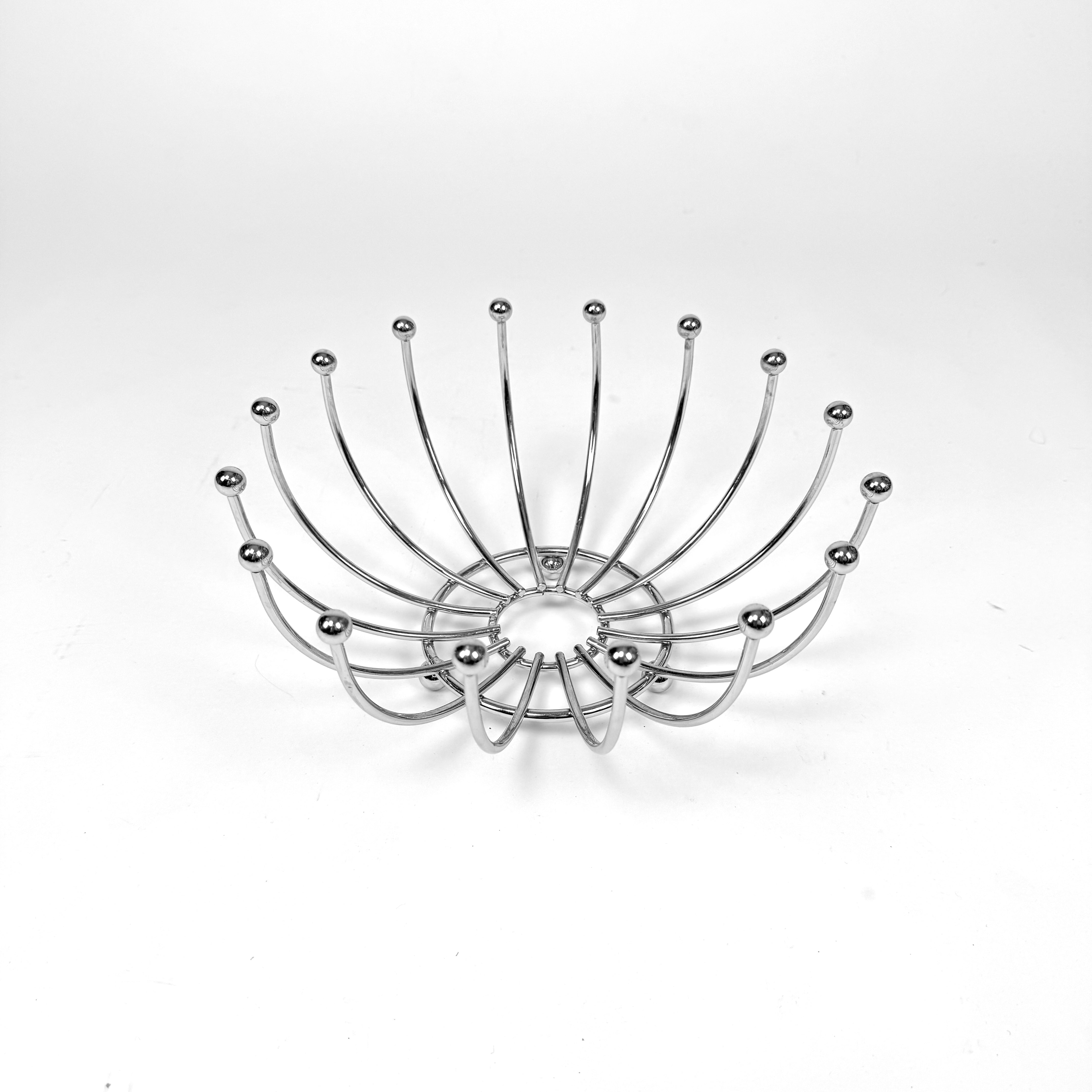 Space Age Chrome Fruit Bowl