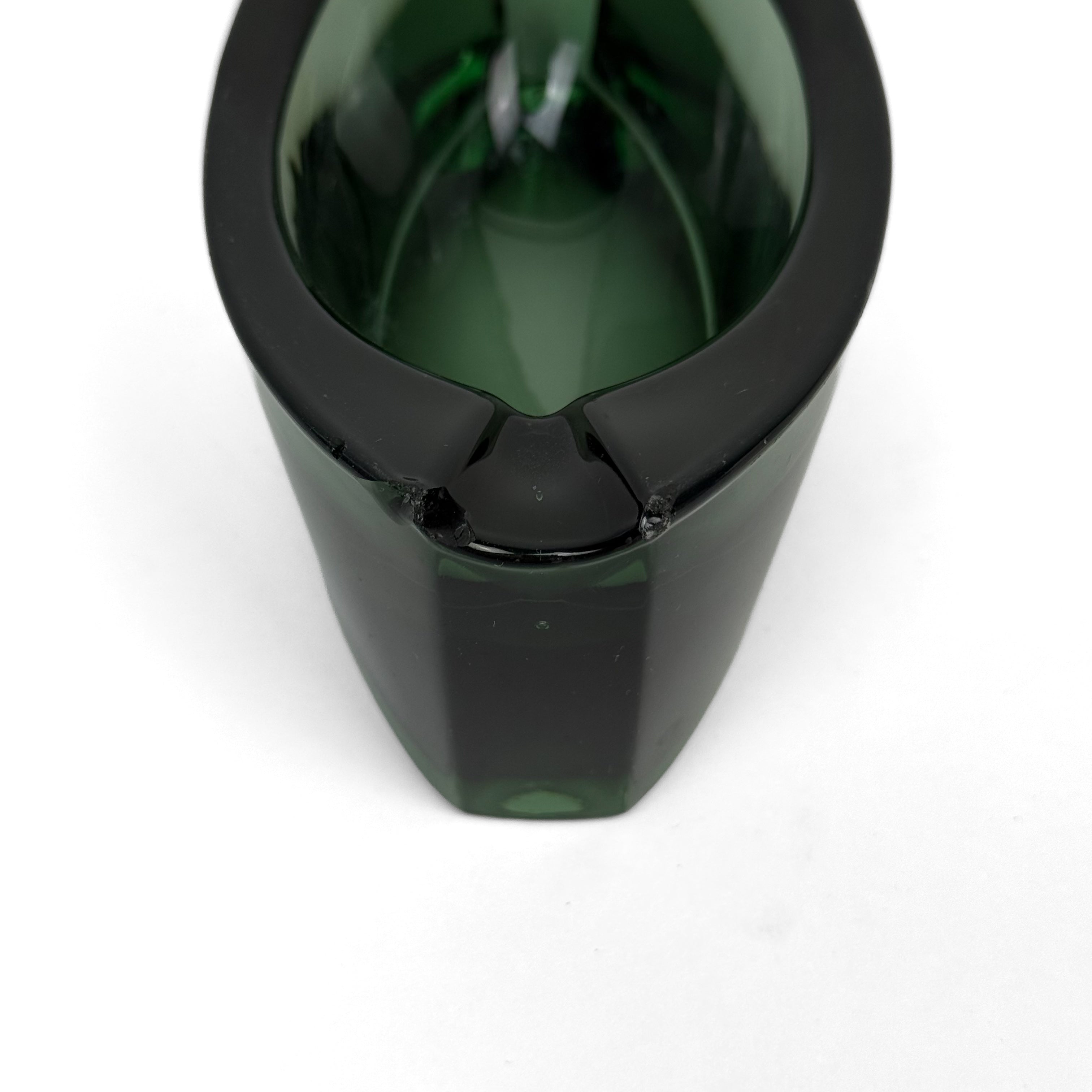 Crystal Green Glass Ash Tray