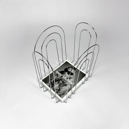 Mid Century Chrome Magazine Rack