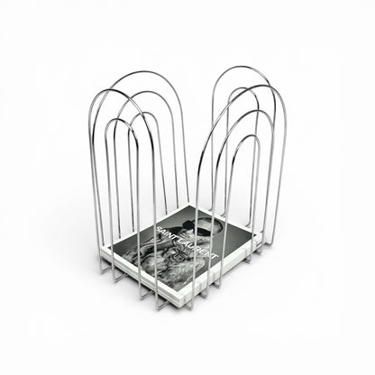 Mid Century Chrome Magazine Rack