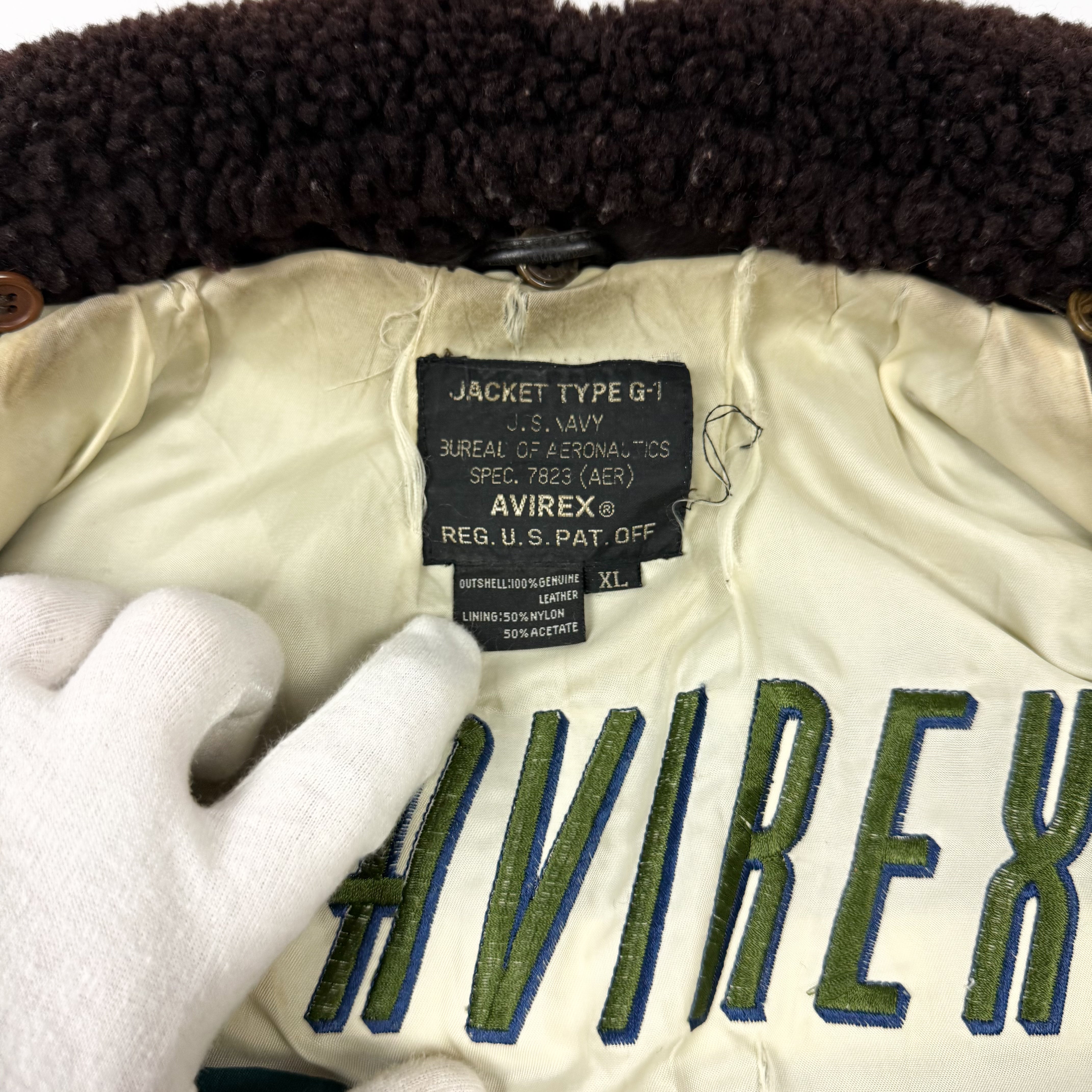 Avirex G-1 7823 Flight Bomber Leather Jacket
